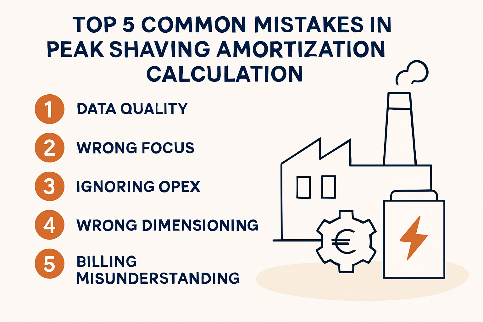 Avoid Costly Errors: A checklist of key calculation pitfalls to ensure your peak shaving business case is robust and credible.